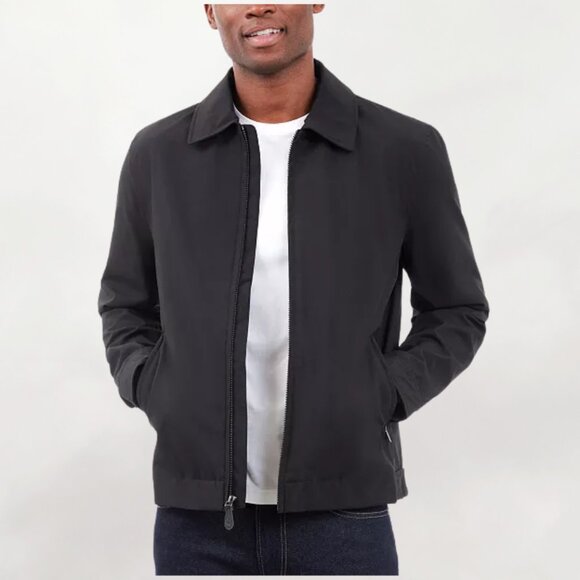 NWT - London Fog Auburn Light Weight H20-Resistant Zip Front Golf Jacket-Black - Picture 2 of 8